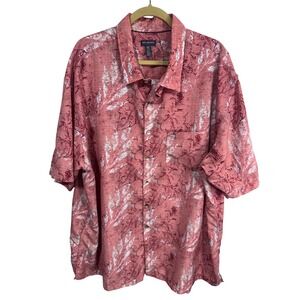 Van Heusen Air Men's Tropical Floral Button Down Resort Shirt Big & Tall 3XLT